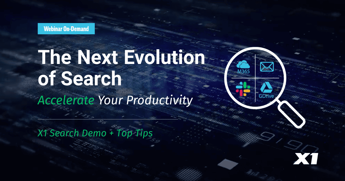 X1 Search Demo plus Top Tips Webinar On Demand