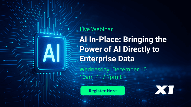 X1 AI In Place Webinar Popup