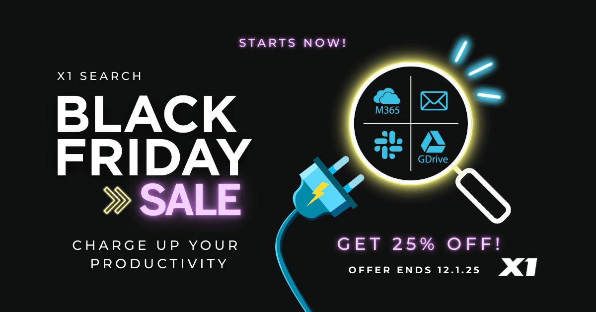 Black Friday Savings on X1 Search - Get 25% Off