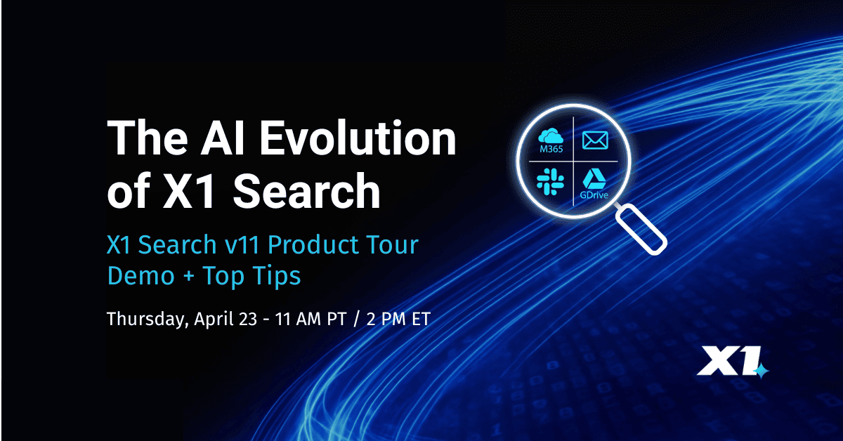 X1 Search v11 Product Tour