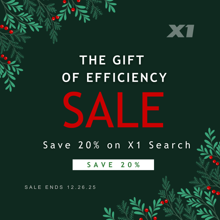 X1 Search Holiday Sale!